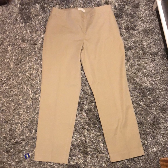 Talbots Heritage women’s flat front Khaki pants size12 - Picture 2 of 5